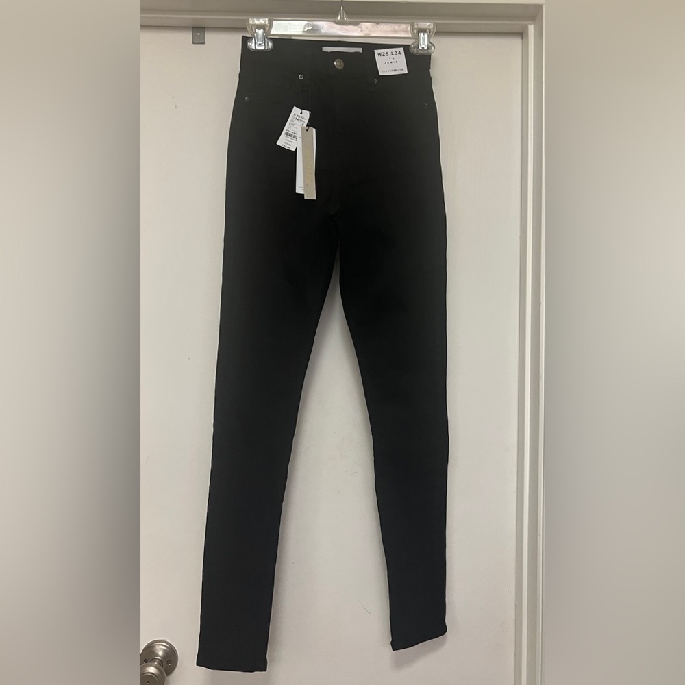 Topshop high rise Jamie jeans in black size 26x34 / 4 - skinny NWT - Picture 3 of 9